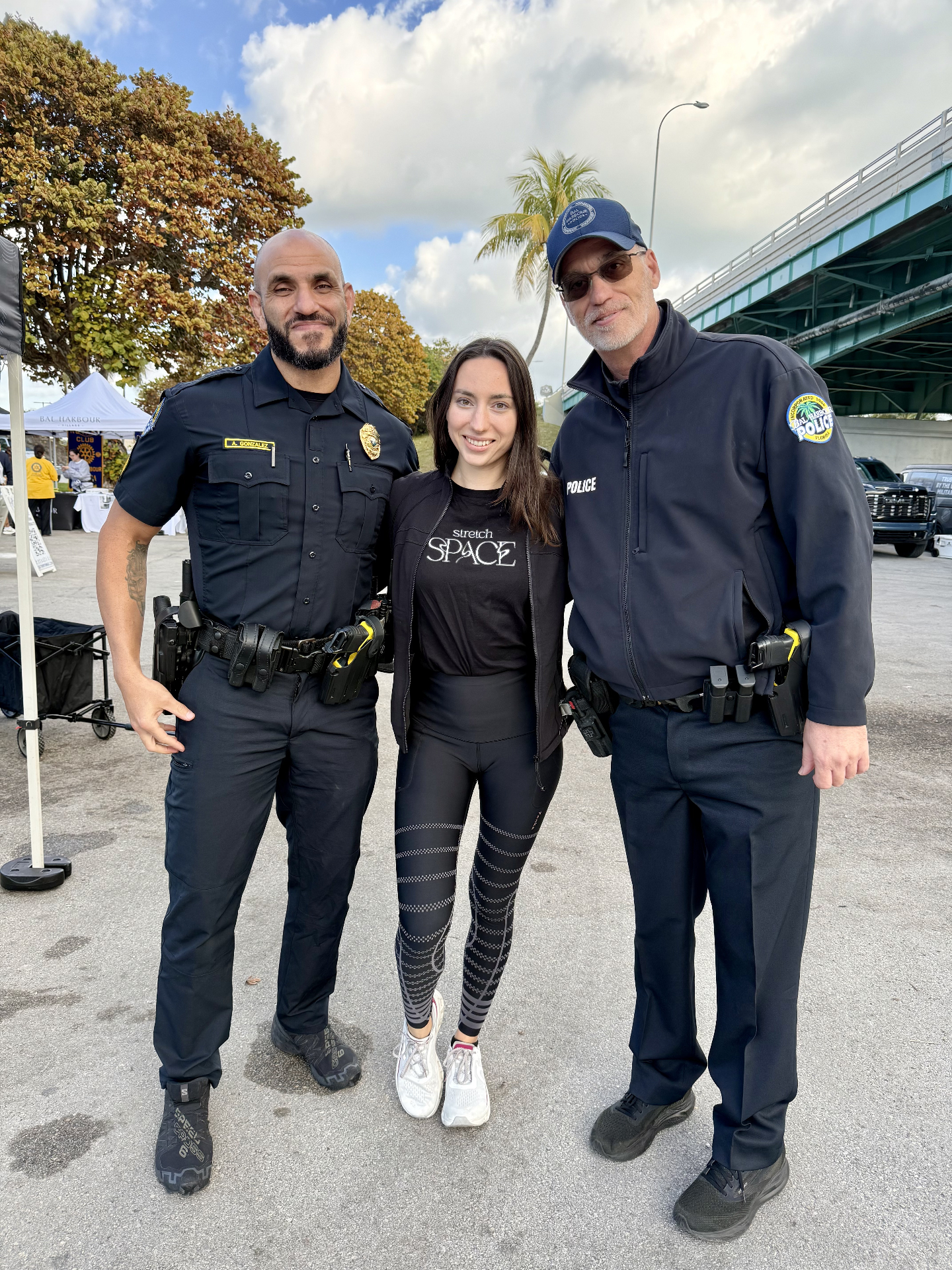 Stretch Space Miami assisted stretching at Bal Harbour 5K event