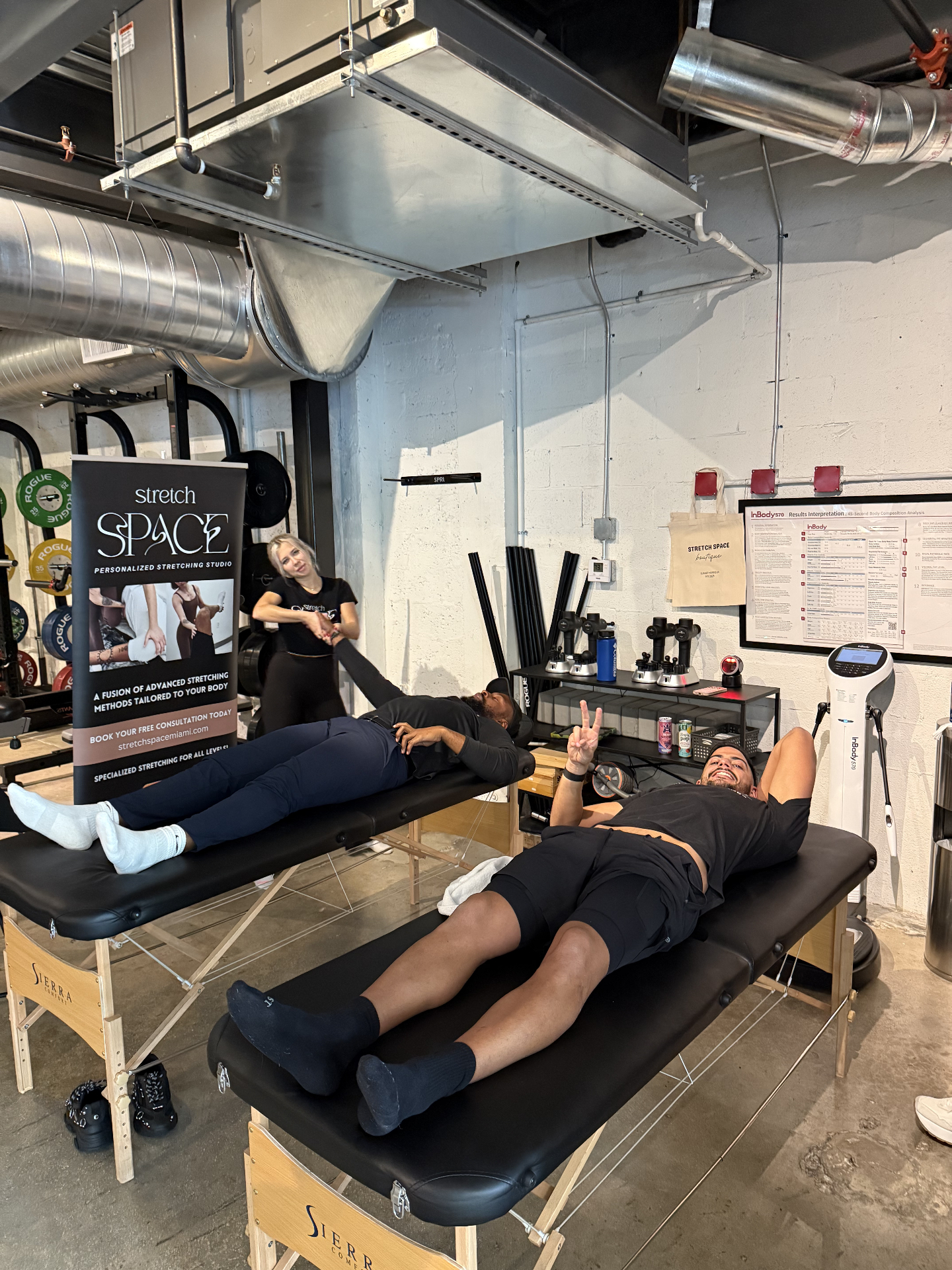 Stretch Space Miami flexibility session at ERA Fit event