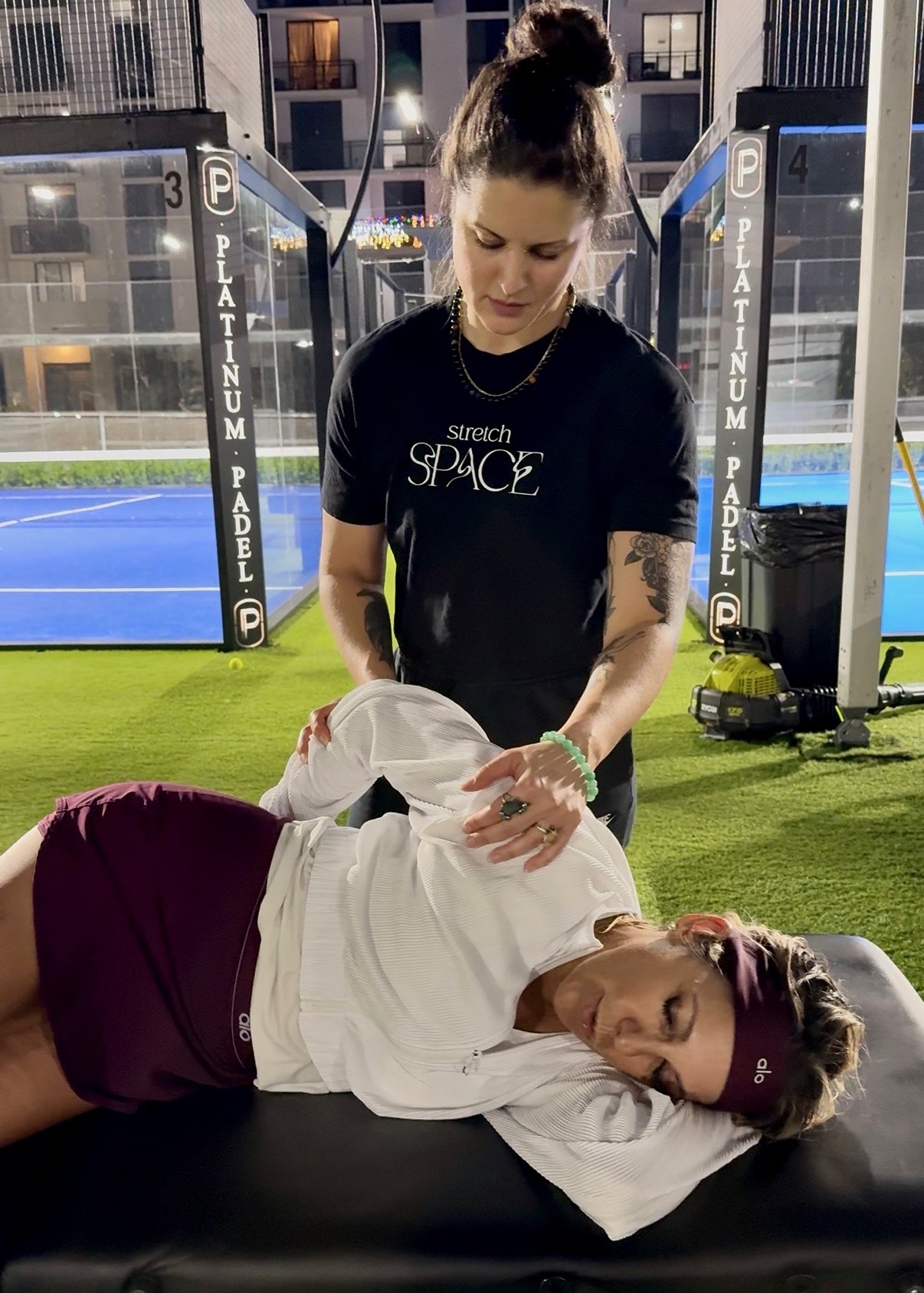 Stretch Space specialist guiding a client through an assisted stretch